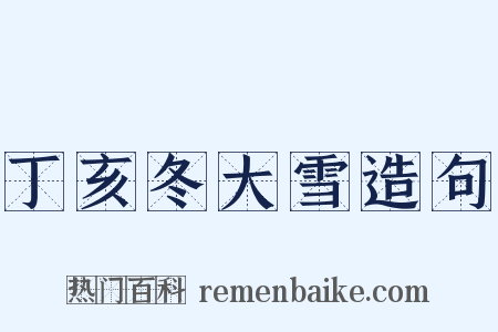 丁亥冬大雪造句是什么意思的图片